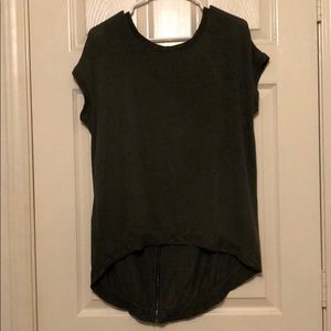 Green zipper t shirt